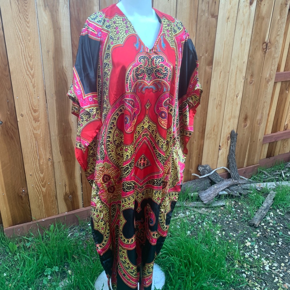EY SIGNATURE Kaftan Caftan Muumuu Boho Gown One Size OS